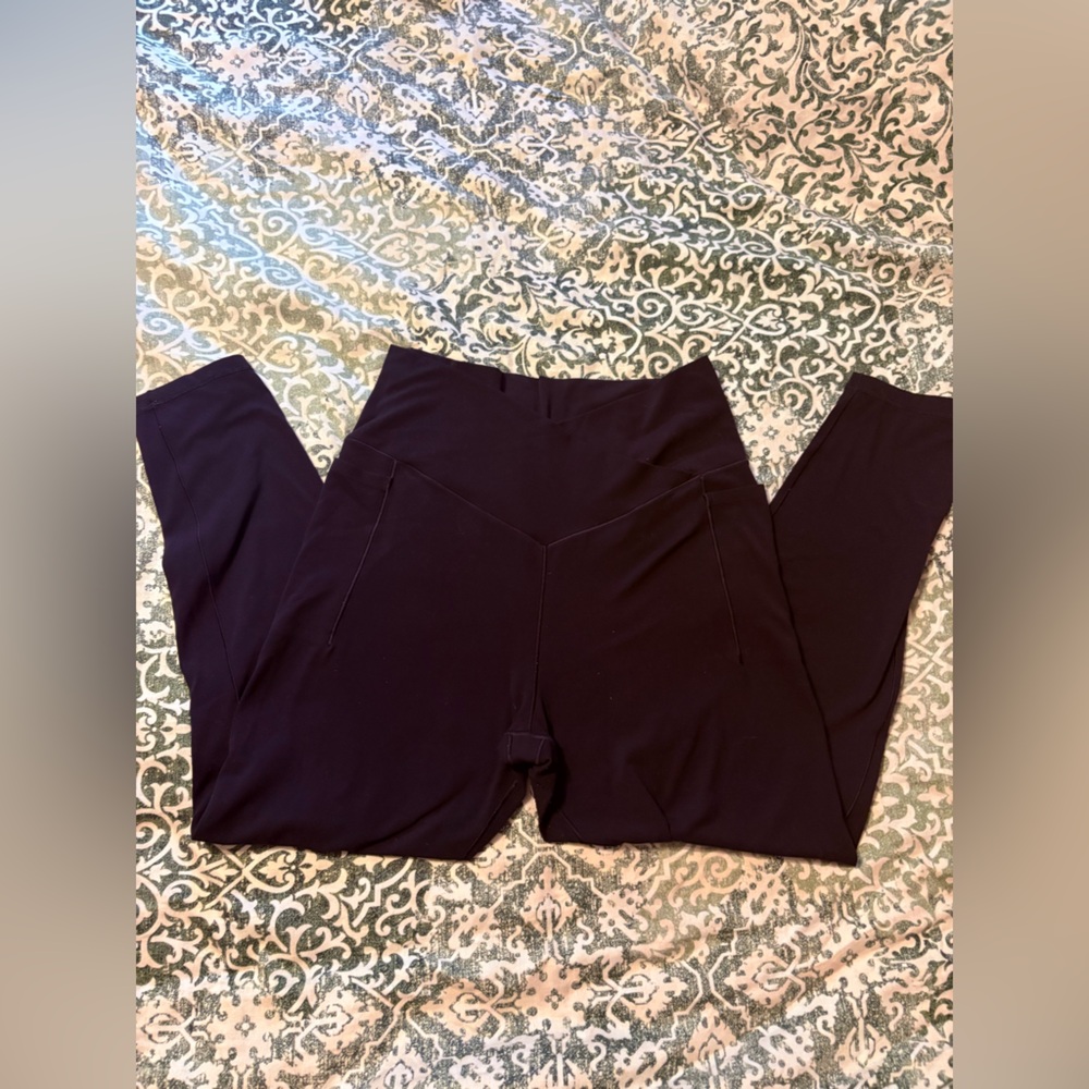 Aerie Offline Full Length Leggings with Crossover waist and Side pockets